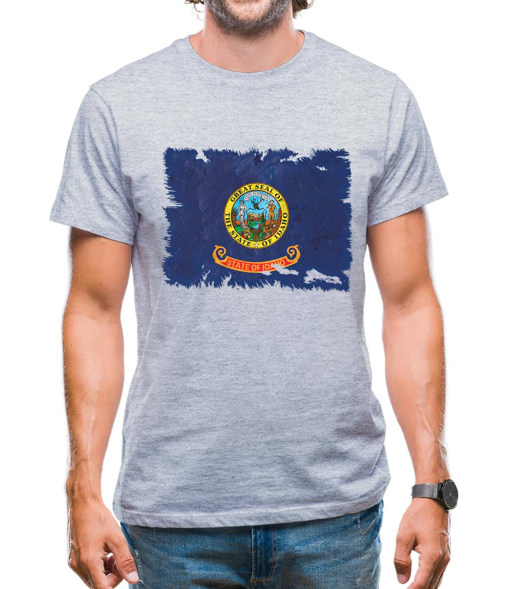 Idaho Grunge Style Flag Mens T-Shirt Idaho Grunge Style Flag Mens T-Shirt