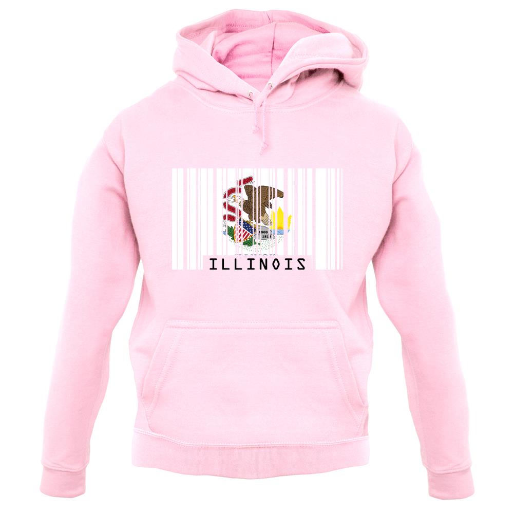 Illinois Barcode Style Flag unisex hoodie Illinois Barcode Style Flag unisex hoodie