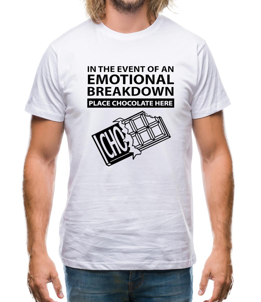Emotional Breadown Place Chocolate Here Mens T-Shirt Emotional Breadown Place Chocolate Here Mens T-Shirt