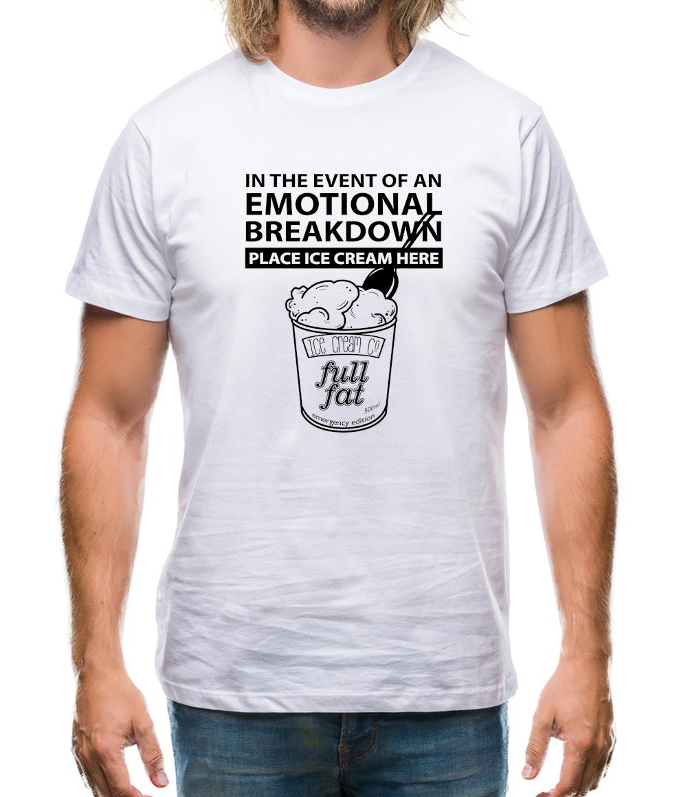 Emotional Breadown Place Ice Cream Here Mens T-Shirt Emotional Breadown Place Ice Cream Here Mens T-Shirt