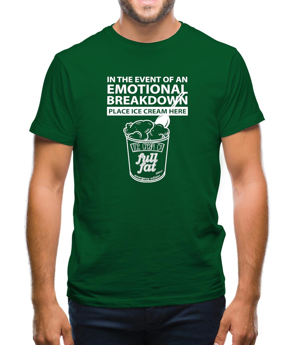 Emotional Breadown Place Ice Cream Here Mens T-Shirt Emotional Breadown Place Ice Cream Here Mens T-Shirt