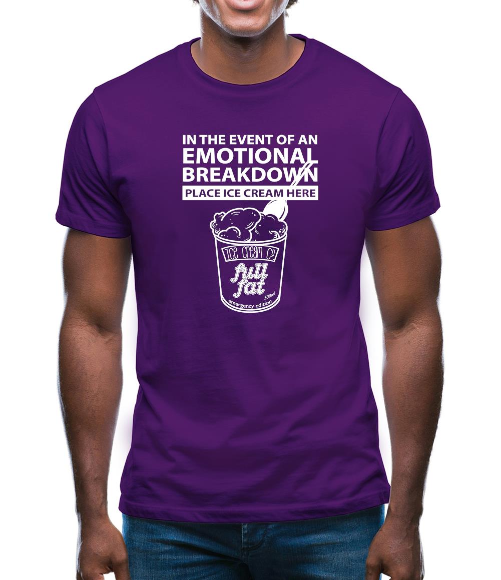 Emotional Breadown Place Ice Cream Here Mens T-Shirt Emotional Breadown Place Ice Cream Here Mens T-Shirt