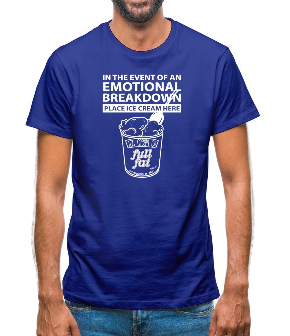 Emotional Breadown Place Ice Cream Here Mens T-Shirt Emotional Breadown Place Ice Cream Here Mens T-Shirt