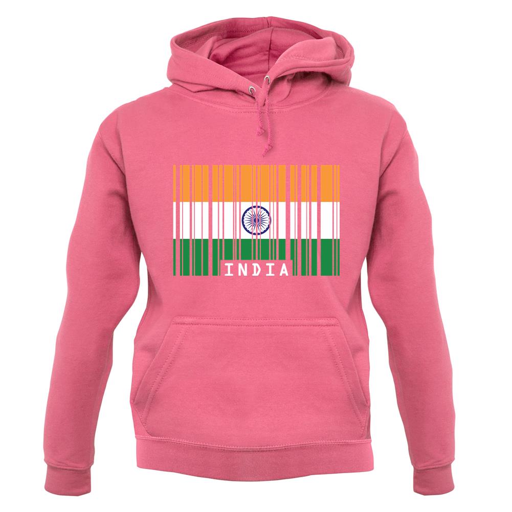 India Barcode Style Flag unisex hoodie India Barcode Style Flag unisex hoodie