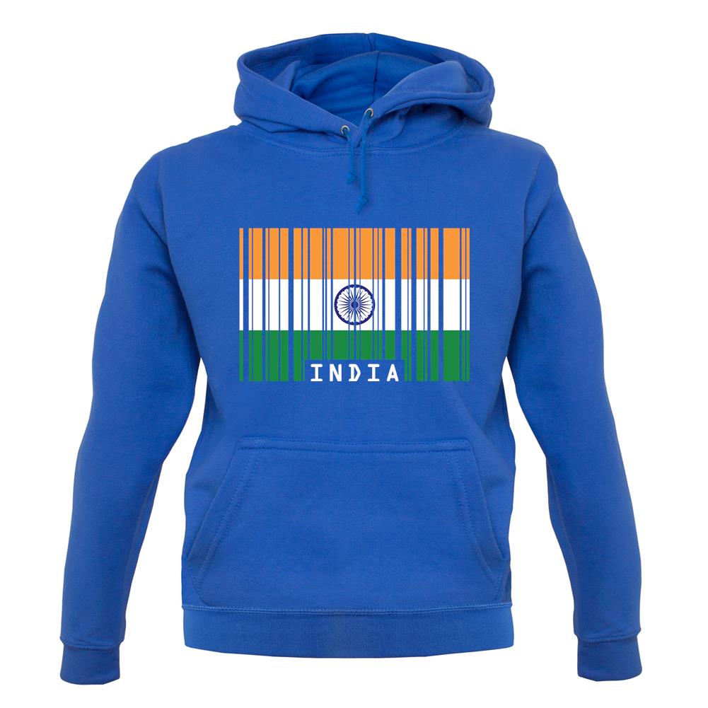 India Barcode Style Flag unisex hoodie India Barcode Style Flag unisex hoodie