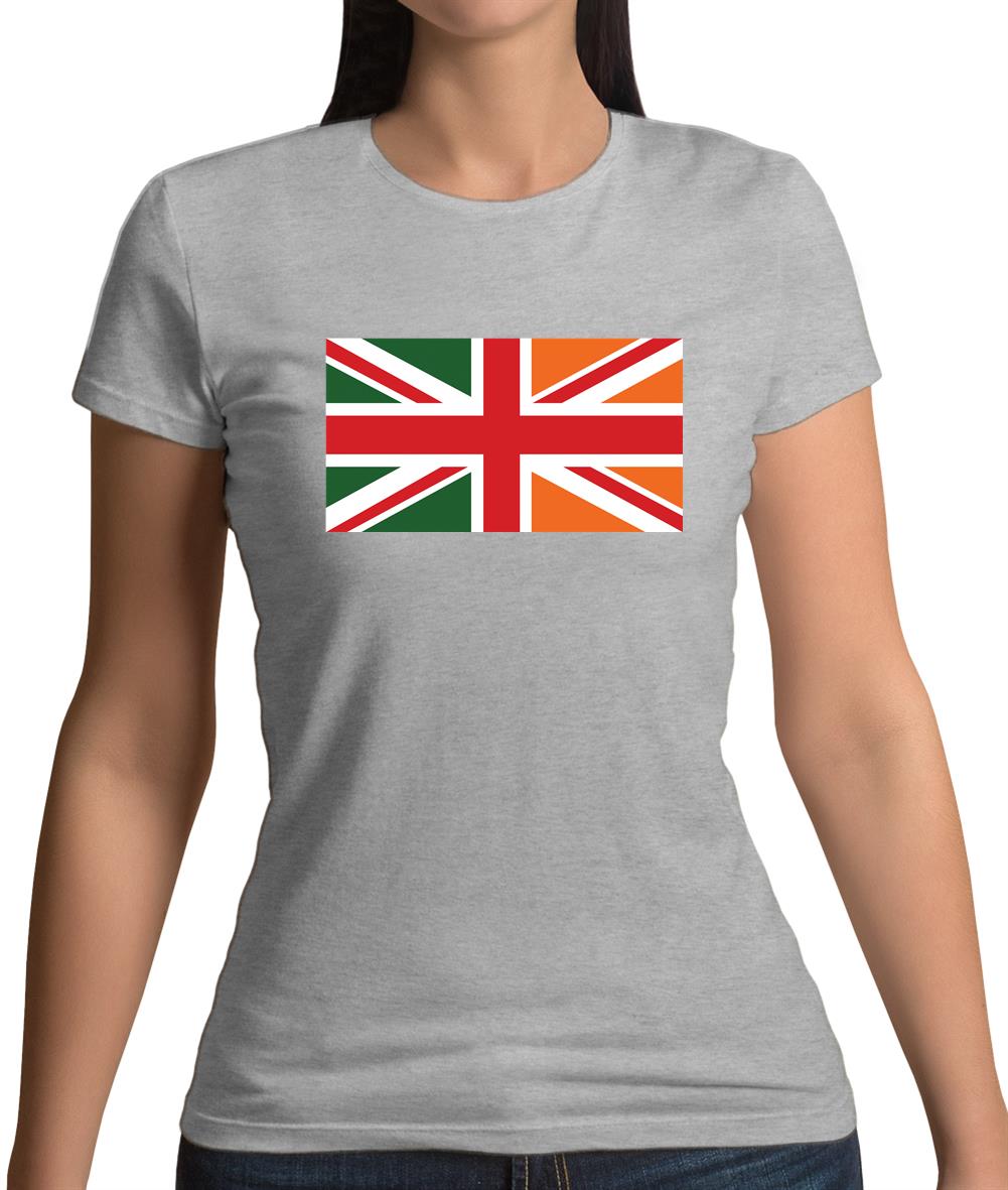 Irish Union Jack Flag Womens T-Shirt Irish Union Jack Flag Womens T-Shirt