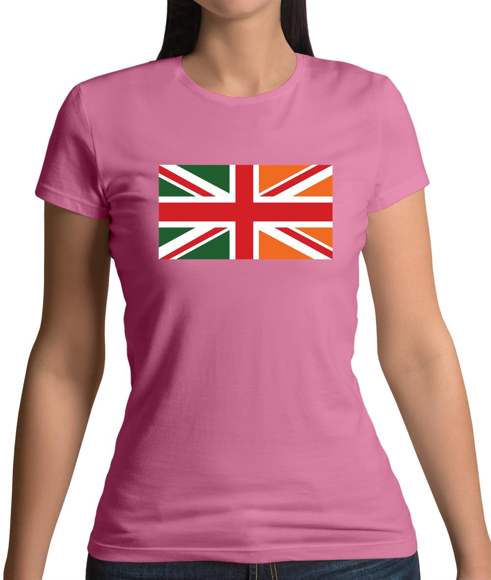 Irish Union Jack Flag Womens T-Shirt Irish Union Jack Flag Womens T-Shirt