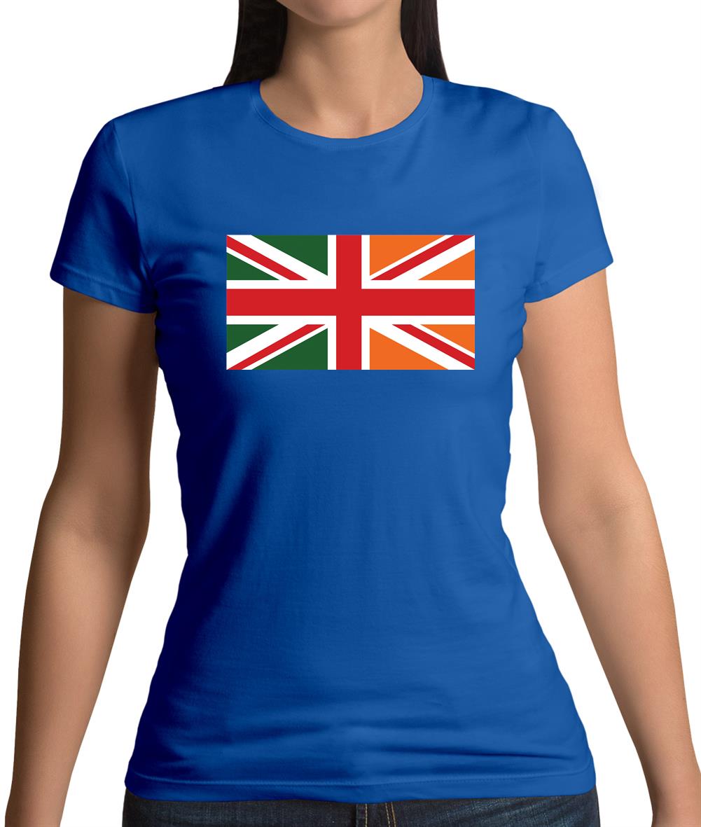Irish Union Jack Flag Womens T-Shirt Irish Union Jack Flag Womens T-Shirt