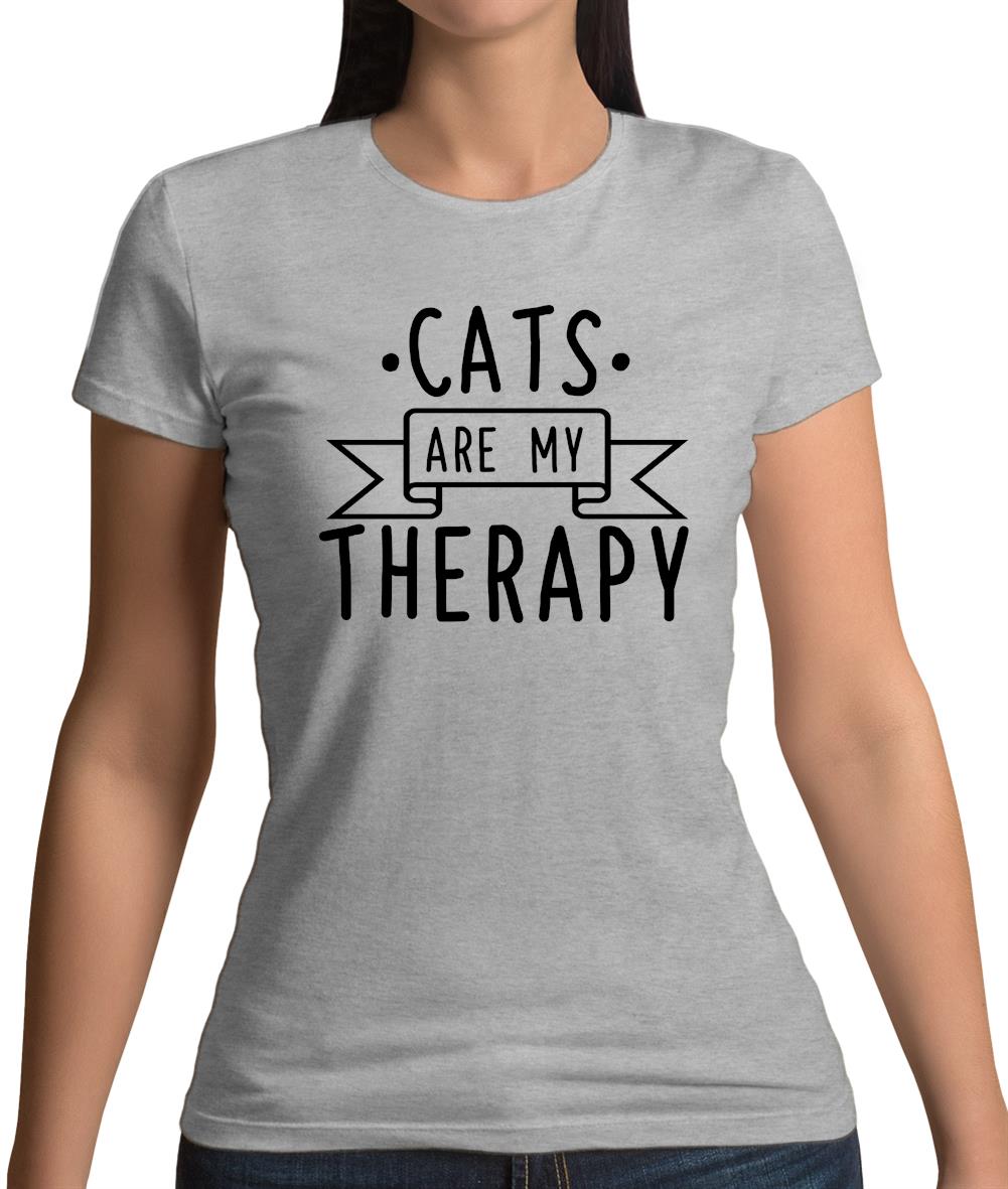 Cats Is My Therapy Womens T-Shirt Cats Is My Therapy Womens T-Shirt