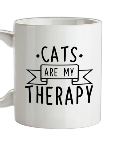 Cats Is My Therapy Ceramic Mug