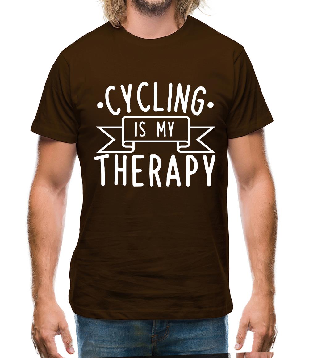 Cycling Is My Therapy Mens T-Shirt Cycling Is My Therapy Mens T-Shirt