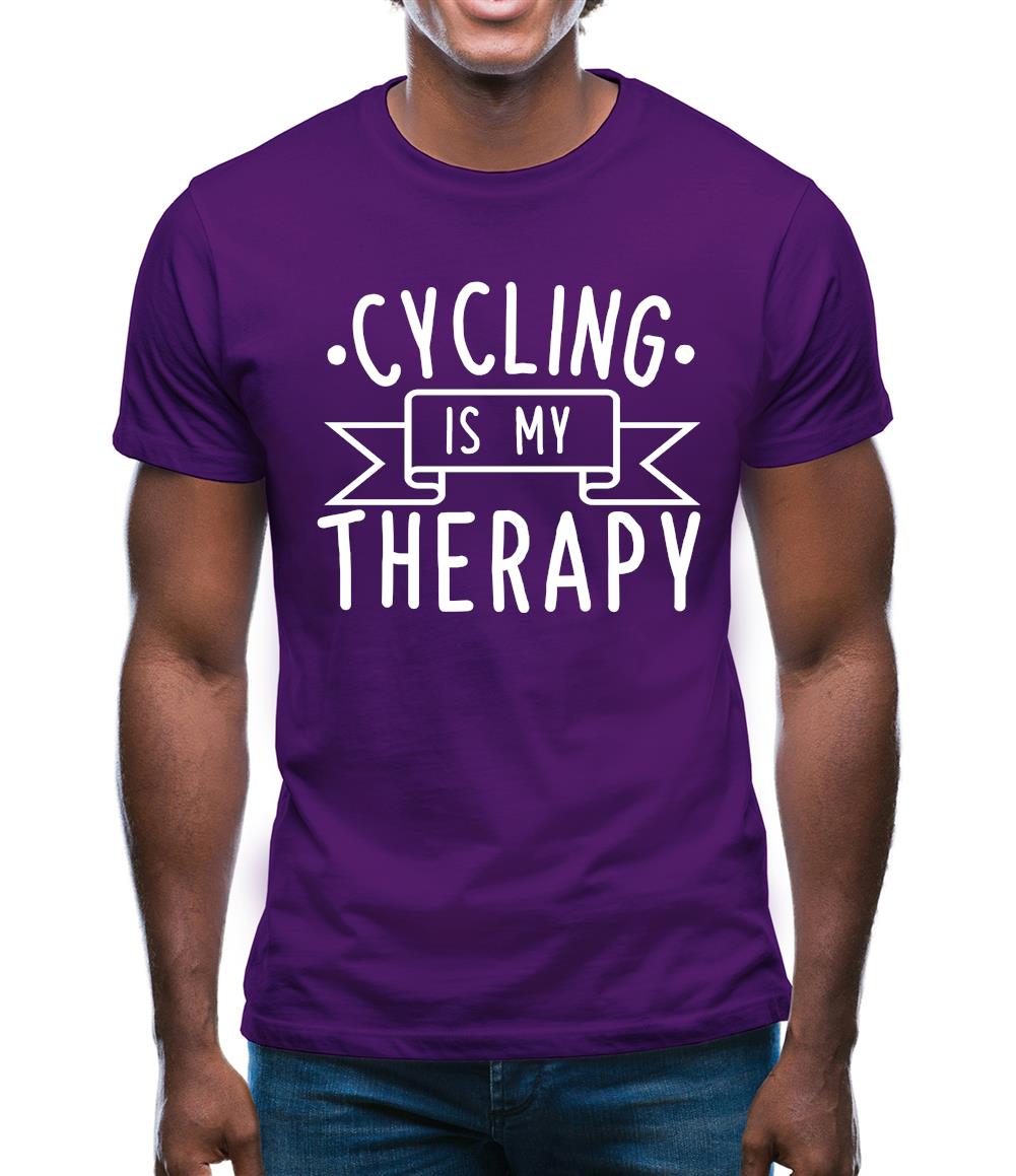 Cycling Is My Therapy Mens T-Shirt Cycling Is My Therapy Mens T-Shirt