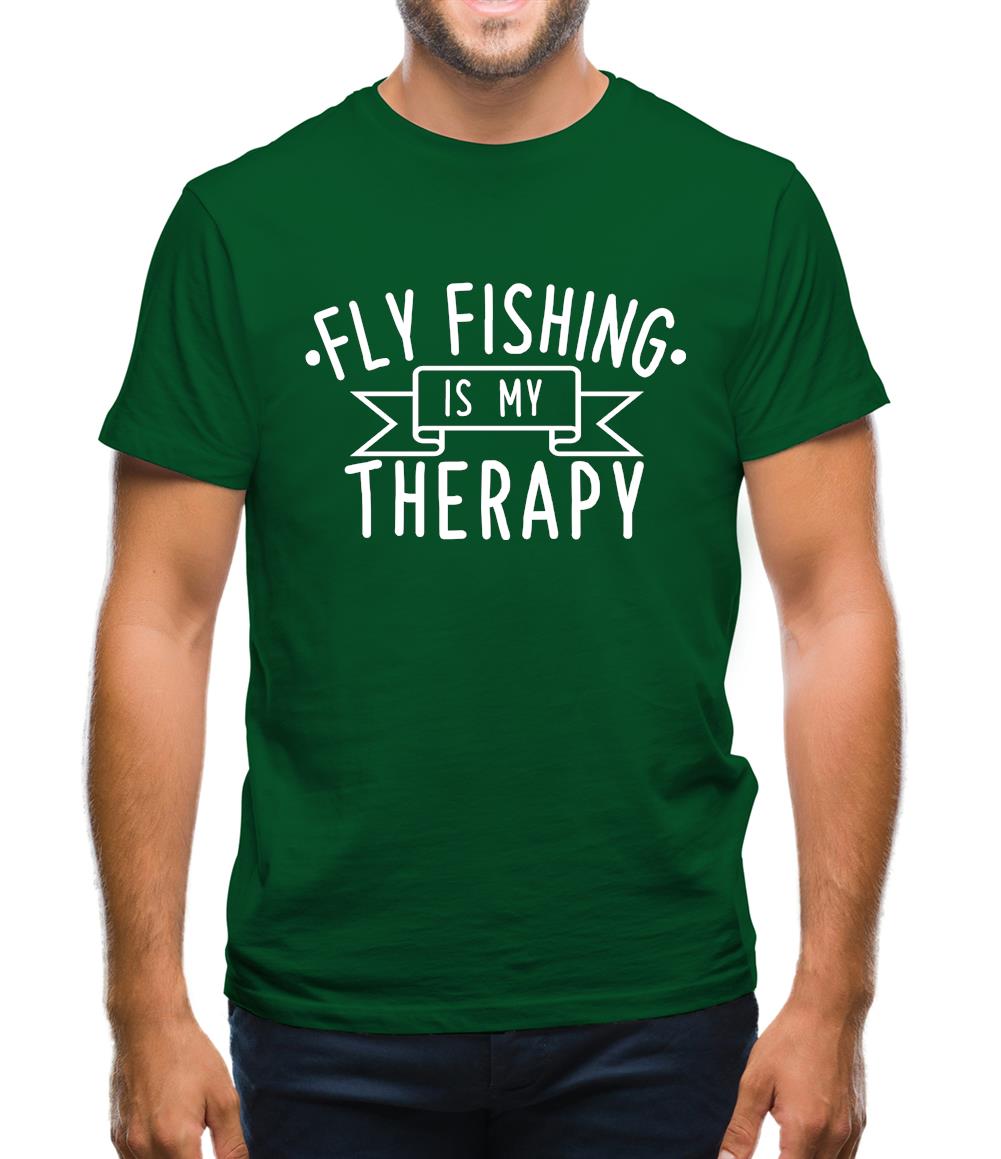 Flyfishing Is My Therapy Mens T-Shirt Flyfishing Is My Therapy Mens T-Shirt