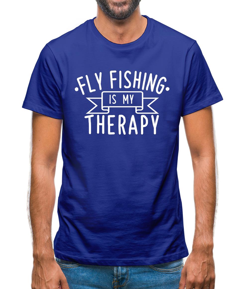 Flyfishing Is My Therapy Mens T-Shirt Flyfishing Is My Therapy Mens T-Shirt