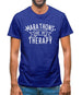 Marathons Is My Therapy Mens T-Shirt Marathons Is My Therapy Mens T-Shirt