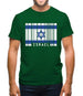Israel Barcode Style Flag Mens T-Shirt Israel Barcode Style Flag Mens T-Shirt