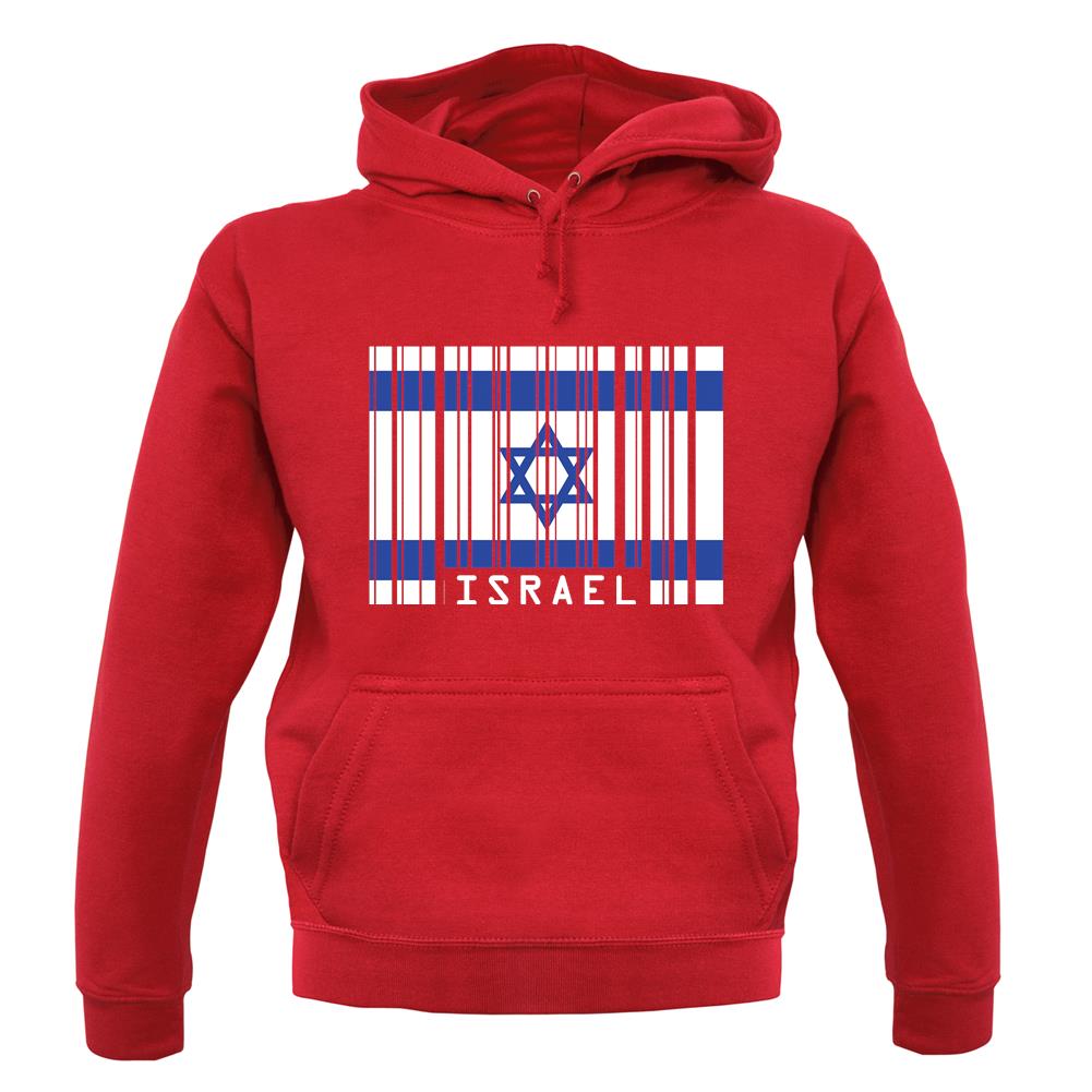 Israel Barcode Style Flag unisex hoodie Israel Barcode Style Flag unisex hoodie