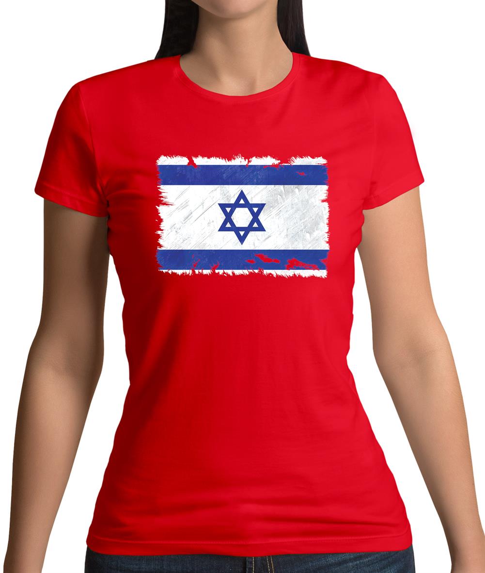Israel Grunge Style Flag Womens T-Shirt Israel Grunge Style Flag Womens T-Shirt