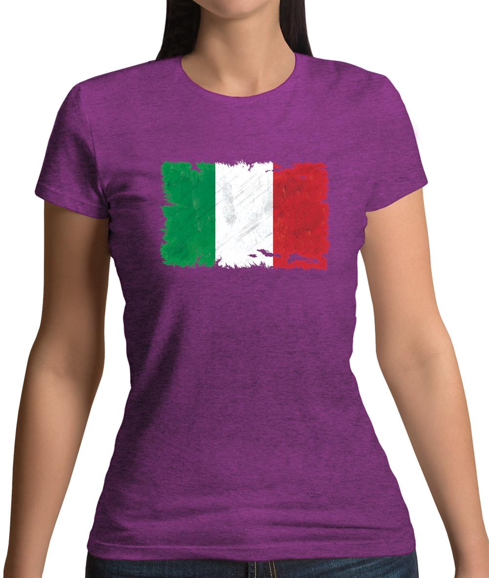 Italy Grunge Style Flag Womens T-Shirt Italy Grunge Style Flag Womens T-Shirt