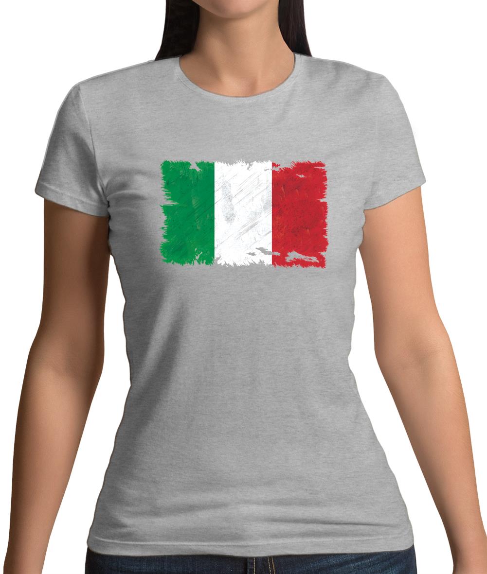 Italy Grunge Style Flag Womens T-Shirt Italy Grunge Style Flag Womens T-Shirt
