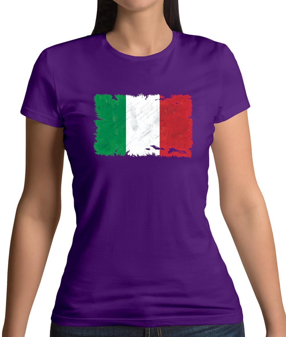 Italy Grunge Style Flag Womens T-Shirt Italy Grunge Style Flag Womens T-Shirt