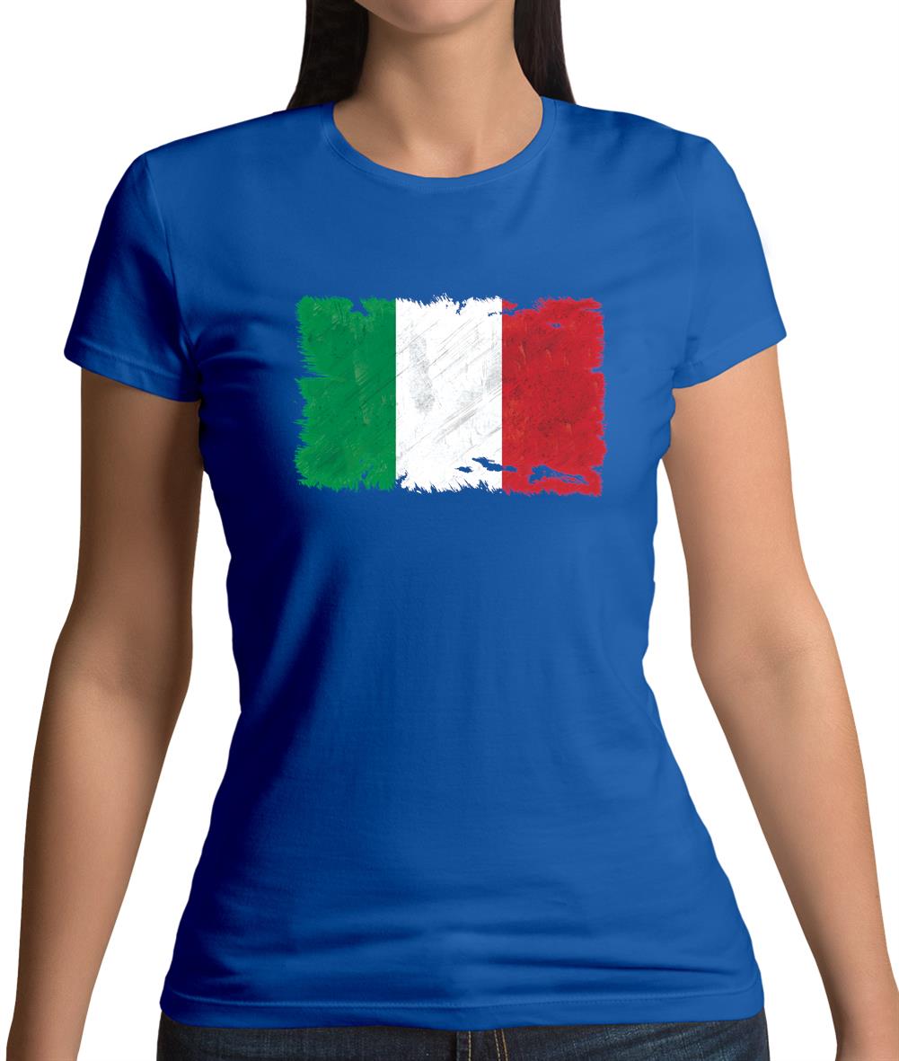 Italy Grunge Style Flag Womens T-Shirt Italy Grunge Style Flag Womens T-Shirt