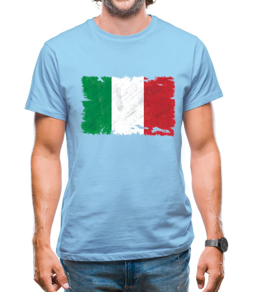 Italy Grunge Style Flag Mens T-Shirt Italy Grunge Style Flag Mens T-Shirt