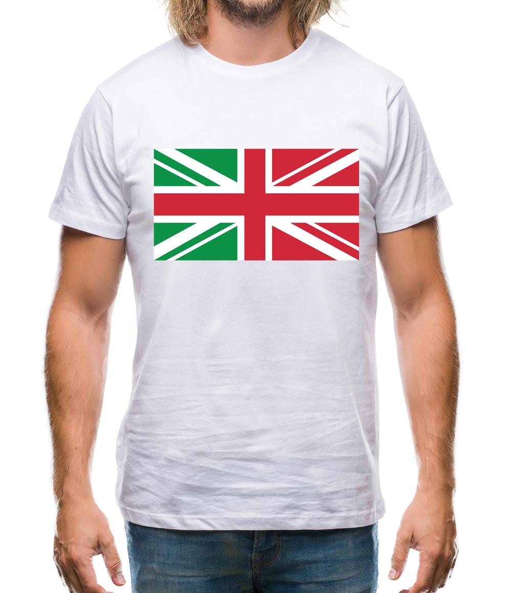 Italy Union Jack Flag Mens T-Shirt Italy Union Jack Flag Mens T-Shirt