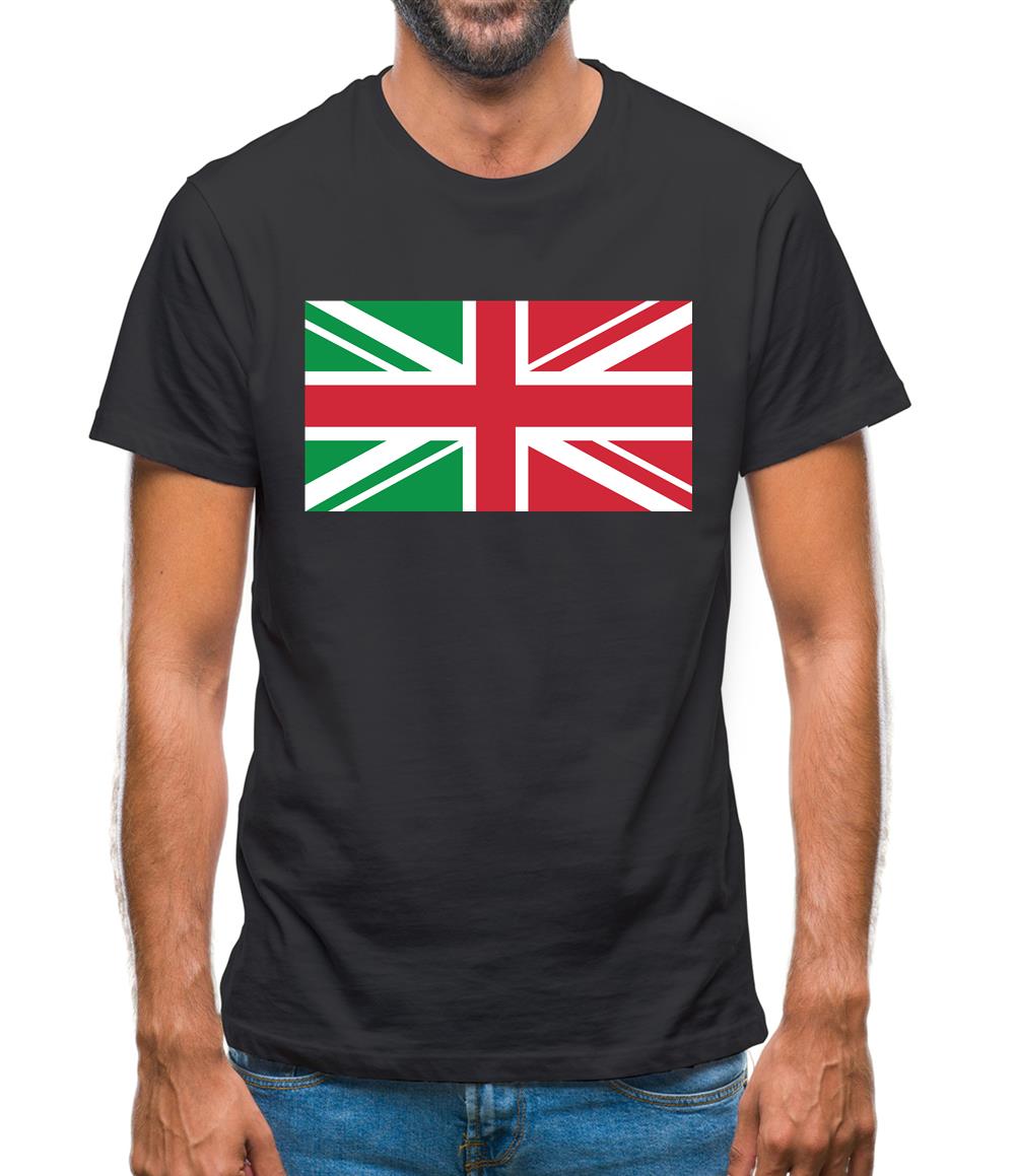 Italy Union Jack Flag Mens T-Shirt Italy Union Jack Flag Mens T-Shirt