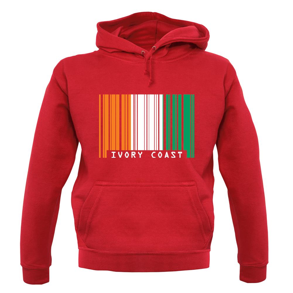 Ivory Coast Barcode Style Flag unisex hoodie Ivory Coast Barcode Style Flag unisex hoodie