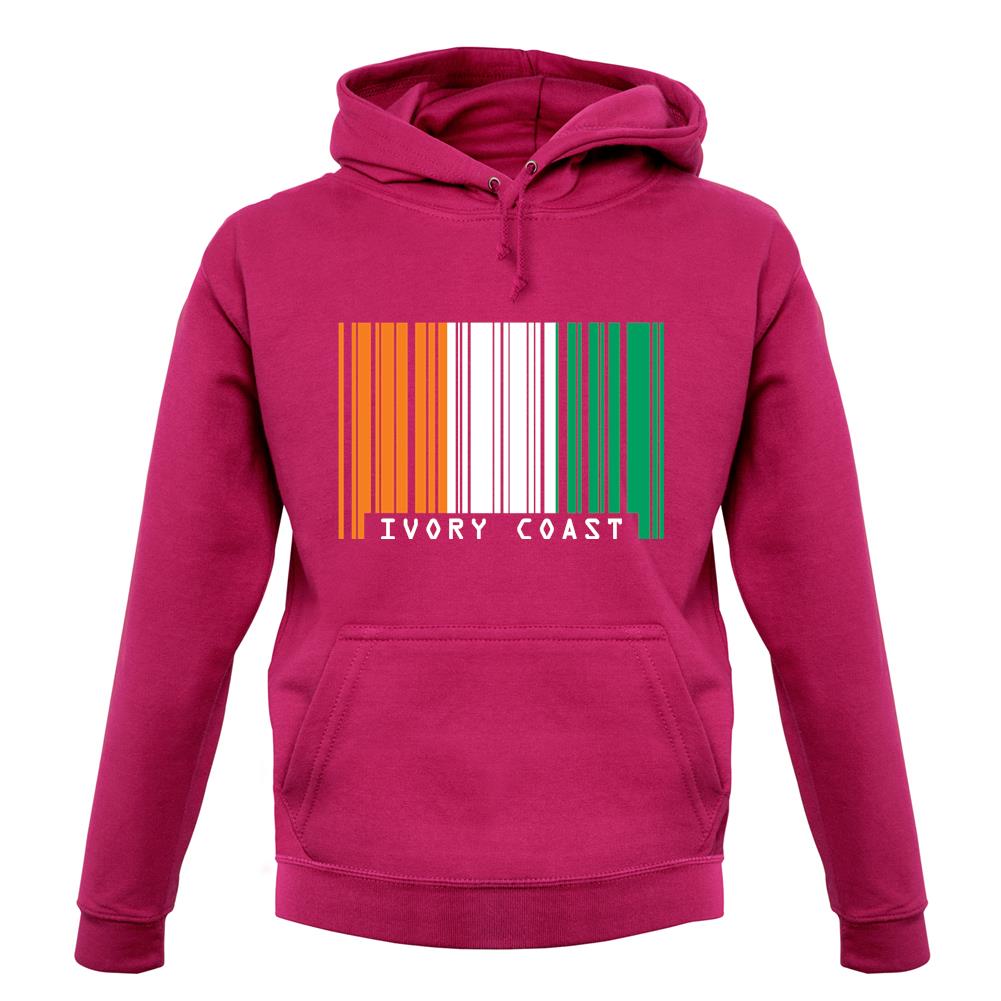 Ivory Coast Barcode Style Flag unisex hoodie Ivory Coast Barcode Style Flag unisex hoodie