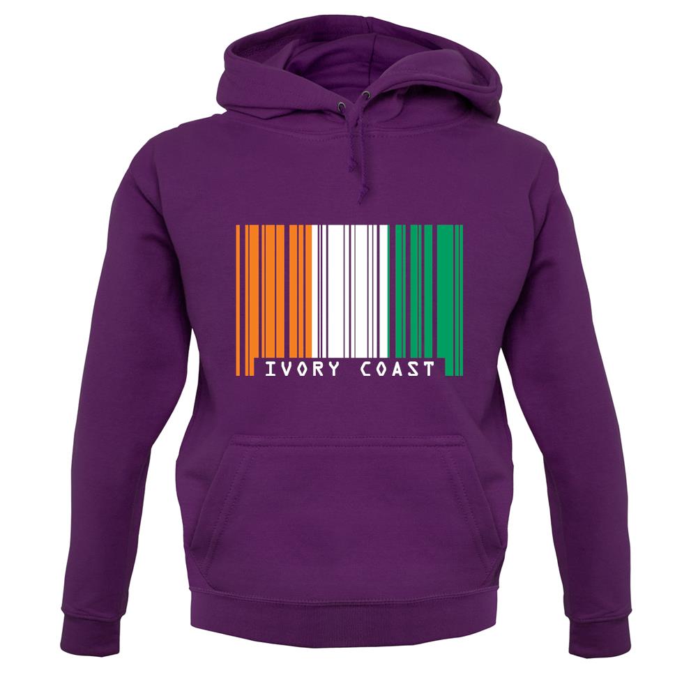 Ivory Coast Barcode Style Flag unisex hoodie Ivory Coast Barcode Style Flag unisex hoodie