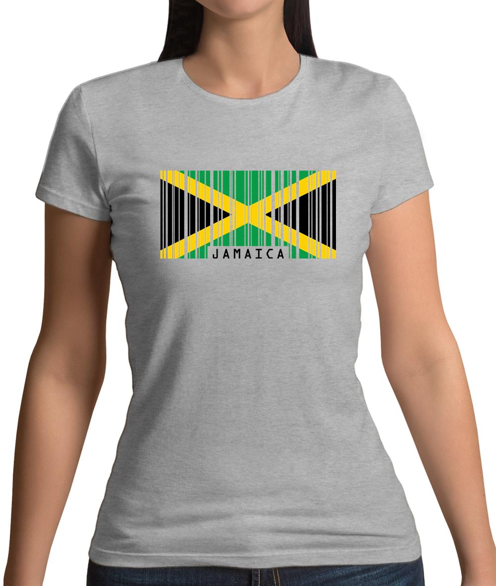 Jamaica Barcode Style Flag Womens T-Shirt Jamaica Barcode Style Flag Womens T-Shirt