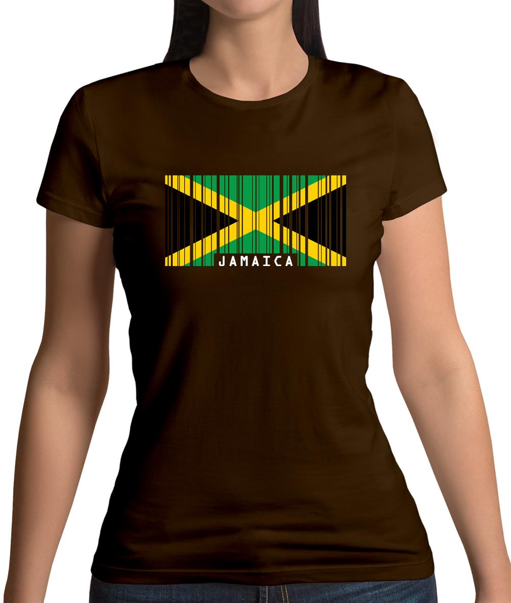 Jamaica Barcode Style Flag Womens T-Shirt Jamaica Barcode Style Flag Womens T-Shirt