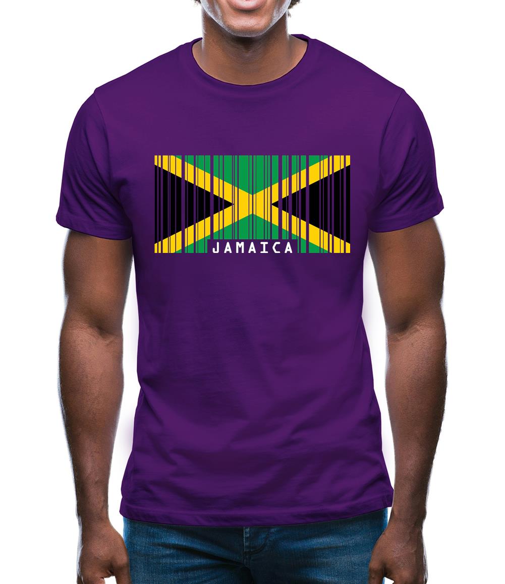 Jamaica Barcode Style Flag Mens T-Shirt Jamaica Barcode Style Flag Mens T-Shirt