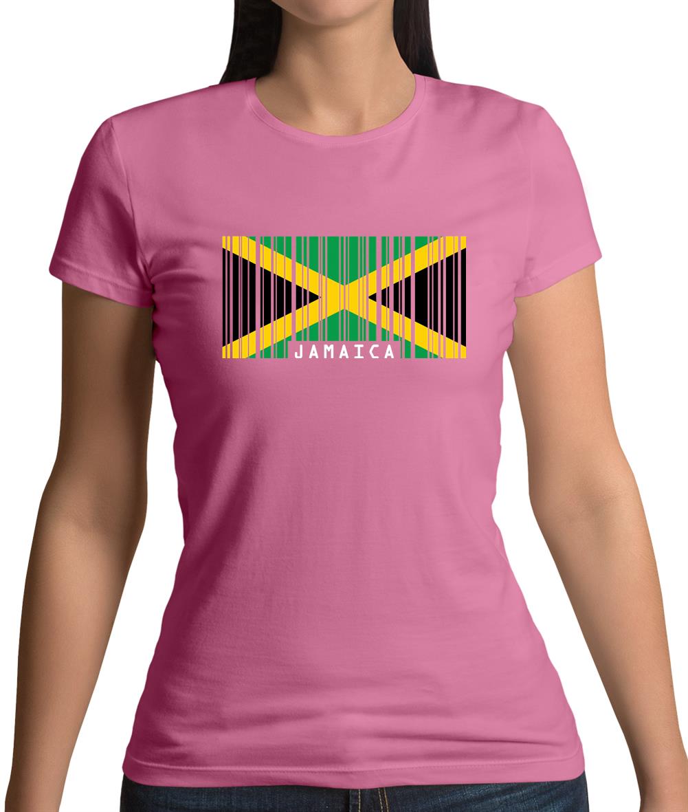 Jamaica Barcode Style Flag Womens T-Shirt Jamaica Barcode Style Flag Womens T-Shirt