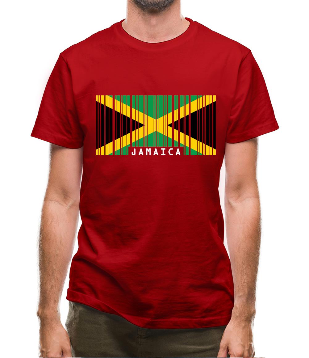 Jamaica Barcode Style Flag Mens T-Shirt Jamaica Barcode Style Flag Mens T-Shirt