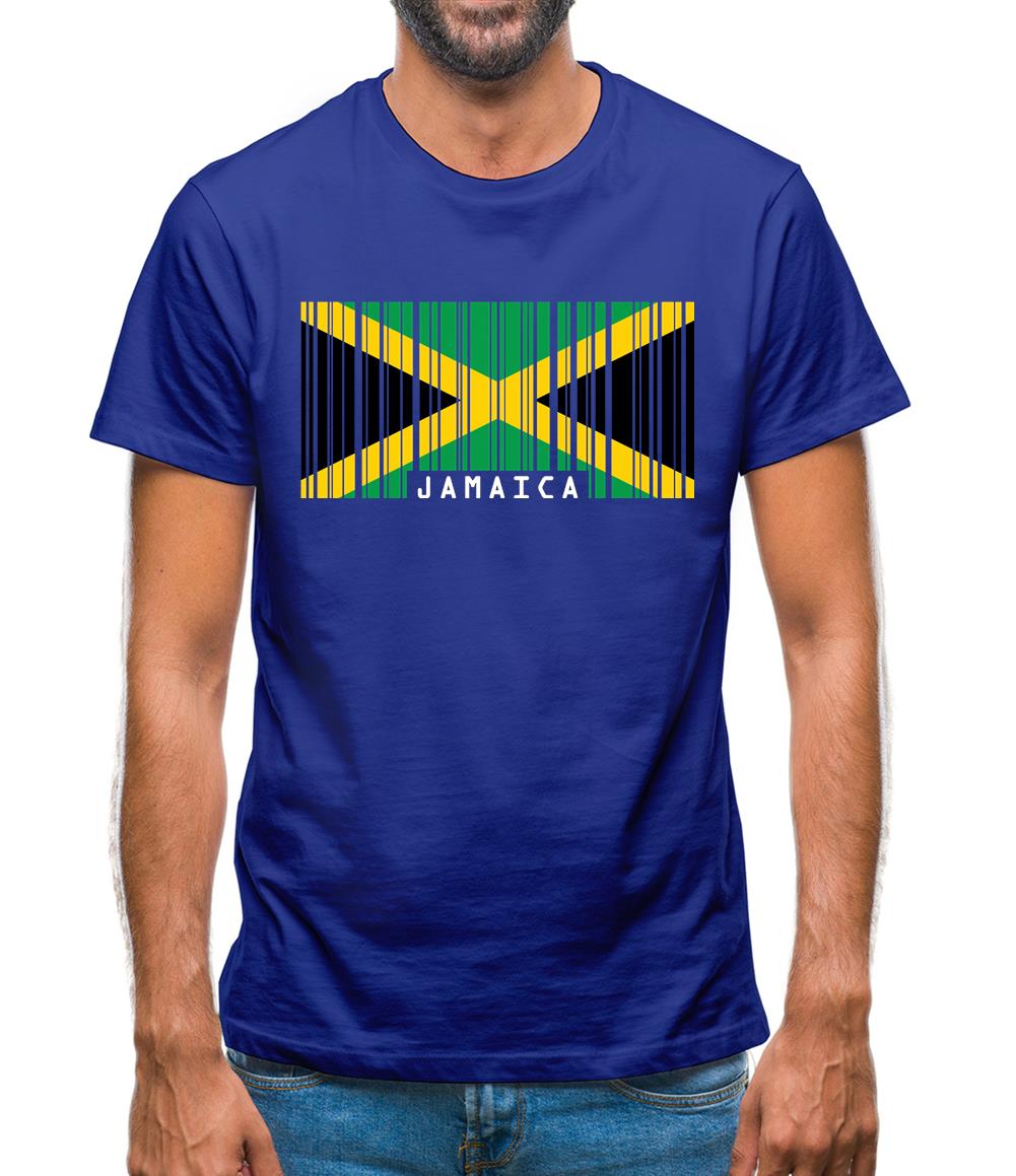 Jamaica Barcode Style Flag Mens T-Shirt Jamaica Barcode Style Flag Mens T-Shirt