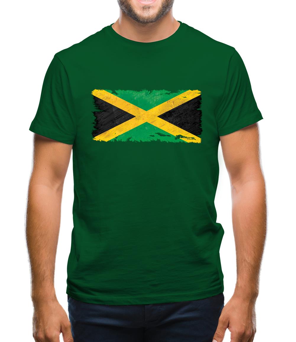 Jamaica Grunge Style Flag Mens T-Shirt Jamaica Grunge Style Flag Mens T-Shirt