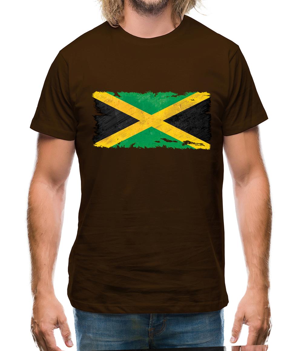 Jamaica Grunge Style Flag Mens T-Shirt Jamaica Grunge Style Flag Mens T-Shirt