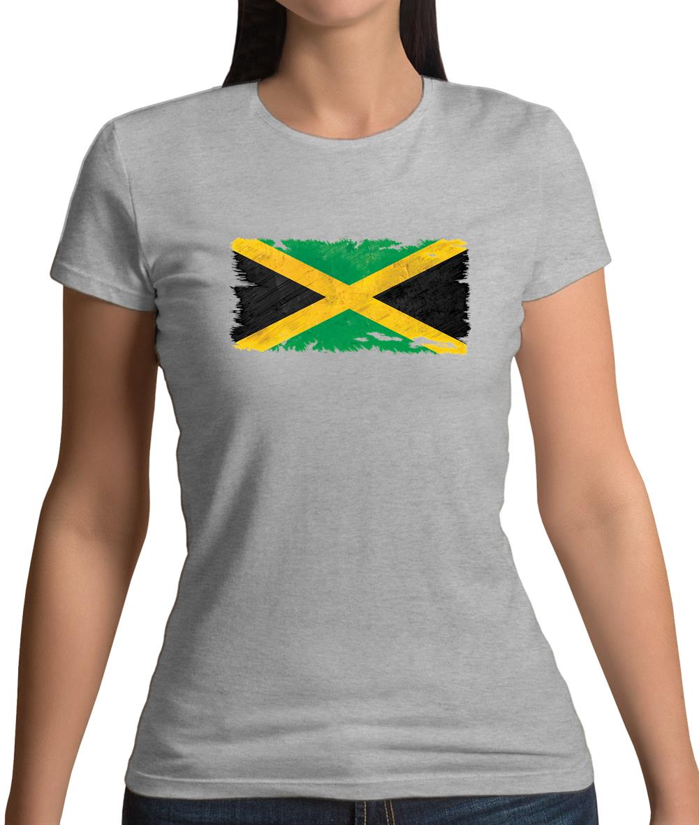 Jamaica Grunge Style Flag Womens T-Shirt Jamaica Grunge Style Flag Womens T-Shirt