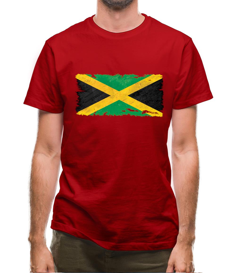 Jamaica Grunge Style Flag Mens T-Shirt Jamaica Grunge Style Flag Mens T-Shirt