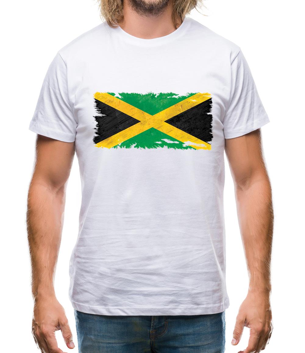 Jamaica Grunge Style Flag Mens T-Shirt Jamaica Grunge Style Flag Mens T-Shirt