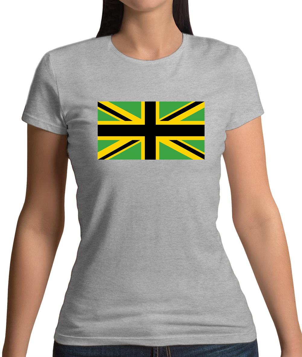 Jamaican Union Jack Womens T-Shirt Jamaican Union Jack Womens T-Shirt
