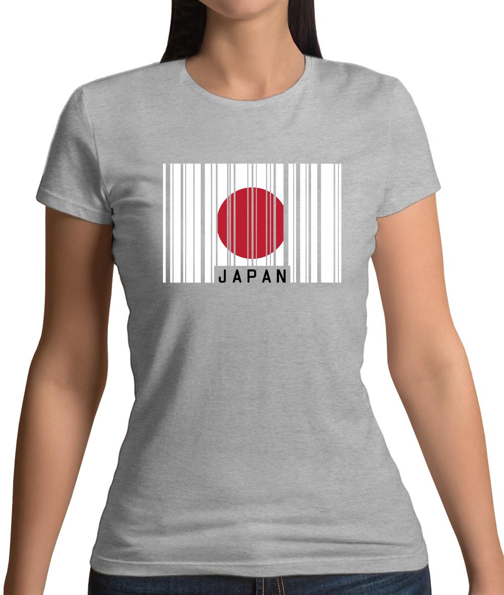 Japan Barcode Style Flag Womens T-Shirt Japan Barcode Style Flag Womens T-Shirt