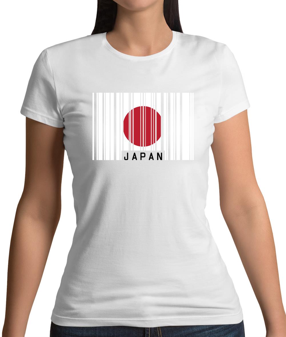 Japan Barcode Style Flag Womens T-Shirt Japan Barcode Style Flag Womens T-Shirt