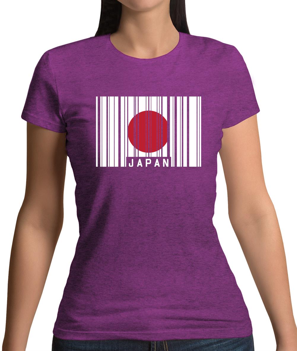Japan Barcode Style Flag Womens T-Shirt Japan Barcode Style Flag Womens T-Shirt