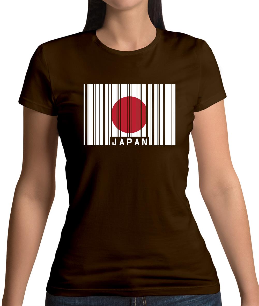 Japan Barcode Style Flag Womens T-Shirt Japan Barcode Style Flag Womens T-Shirt