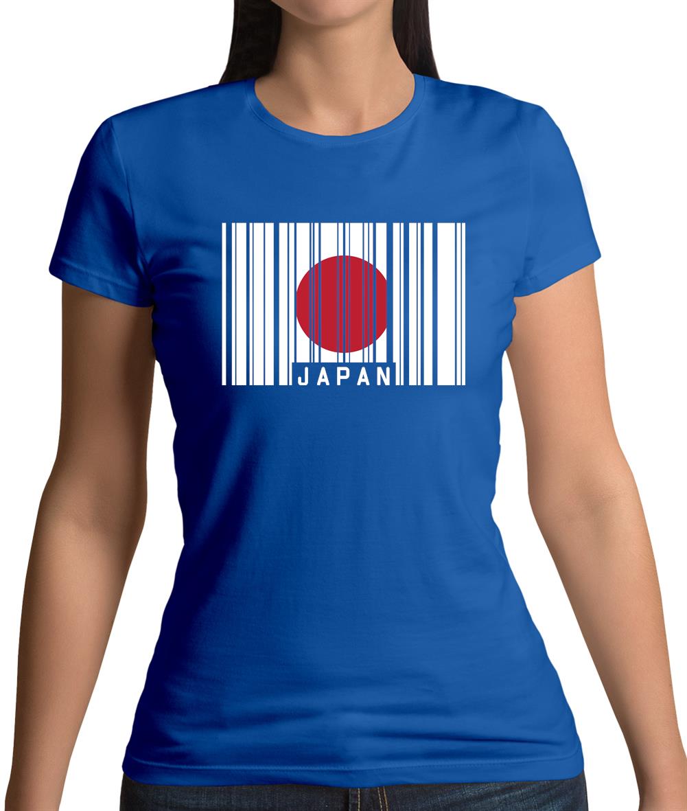 Japan Barcode Style Flag Womens T-Shirt Japan Barcode Style Flag Womens T-Shirt