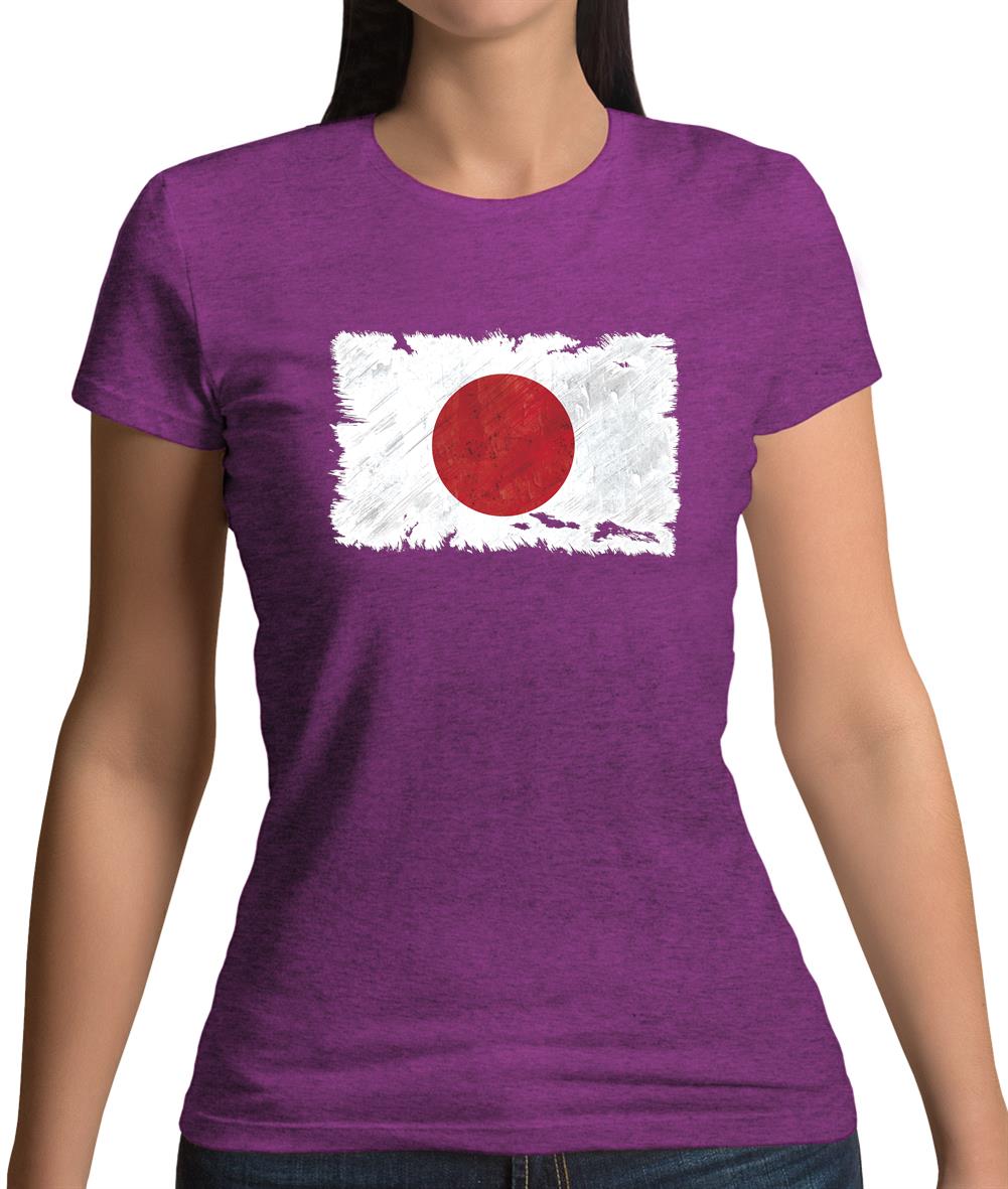 Japan Grunge Style Flag Womens T-Shirt Japan Grunge Style Flag Womens T-Shirt